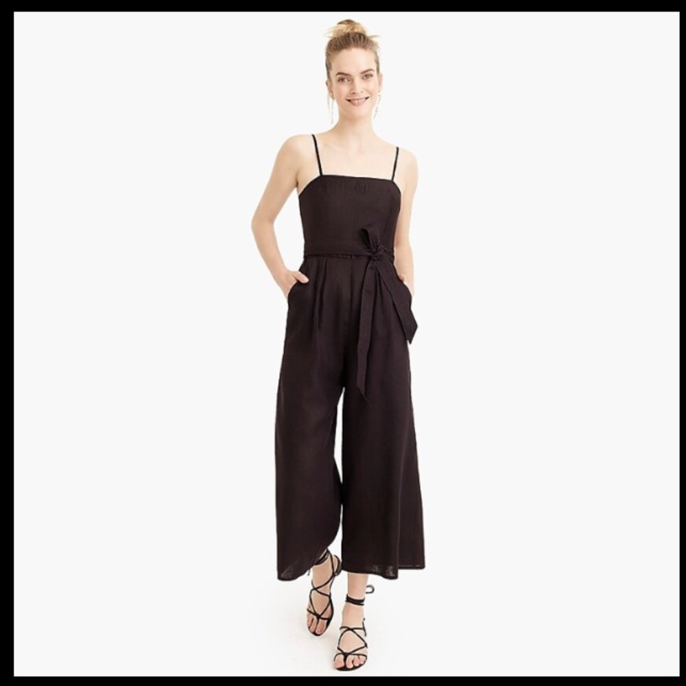 J. Crew Spaghetti-strap jumpsuit beauchamps linen